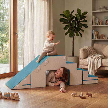 Foam Building Blocks for Toddlers, Blue – 2-Piece Set