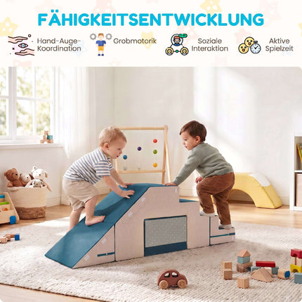 Foam Building Blocks for Toddlers, Blue – 2-Piece Set