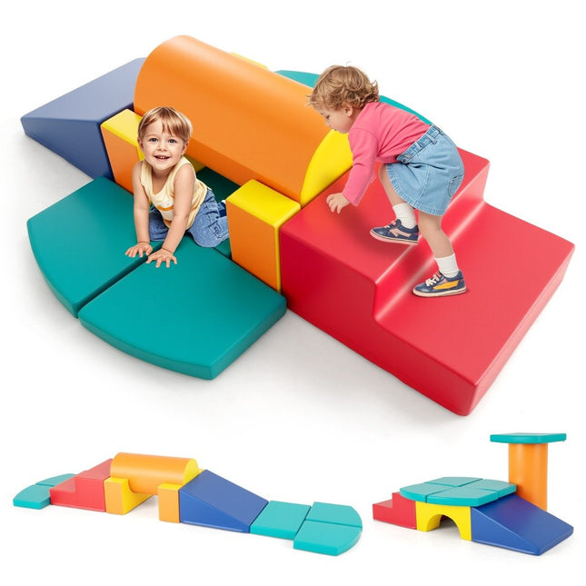 Schaumstoff-Kletterblöcke-Set für Kleinkinder, 10-teilig