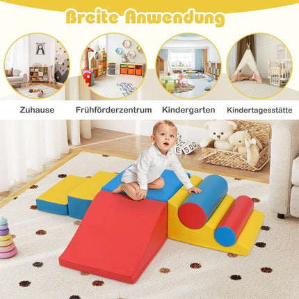 Foam Climbing Blocks for Toddlers, 7-Piece Soft Play Set