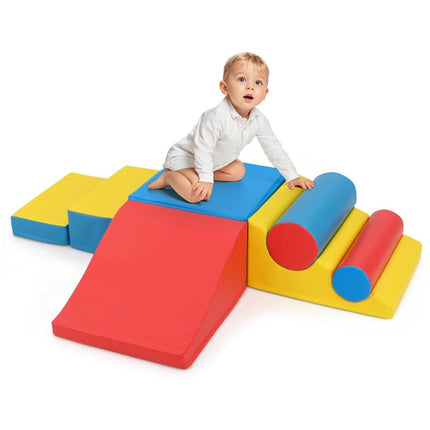 Foam Climbing Blocks for Toddlers, 7-Piece Soft Play Set