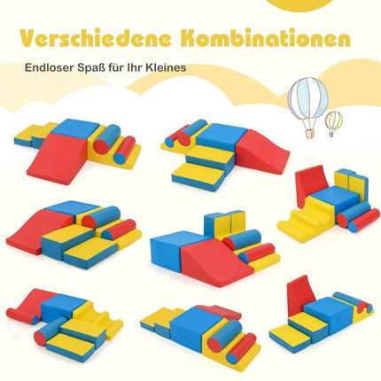Foam Climbing Blocks for Toddlers, 7-Piece Soft Play Set