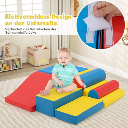 Foam Climbing Blocks for Toddlers, 7-Piece Soft Play Set