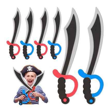Foam Pirate Swords Set – 8 Pack, Safe for Kids