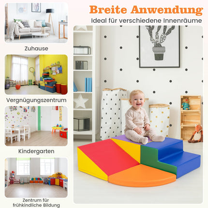 Schaumstoff-Spielbausteine – 4-teiliges Kletter- und Rutschset