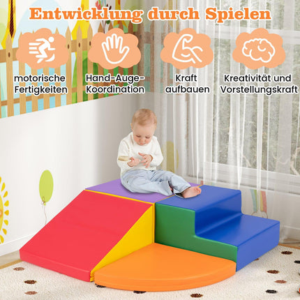 Schaumstoff-Spielbausteine – 4-teiliges Kletter- und Rutschset