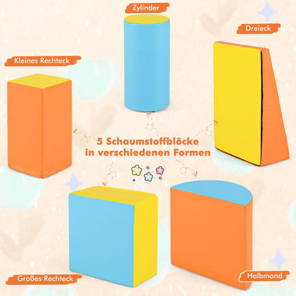 Foam Play Blocks Set – 5 Pcs, Soft Climbing Toys