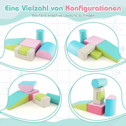 Schaumstoff-Spielbausteine-Set – 6-teilig, weich & sicher für Kinder