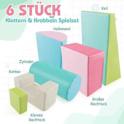 Schaumstoff-Spielbausteine-Set – 6-teilig, weich & sicher für Kinder