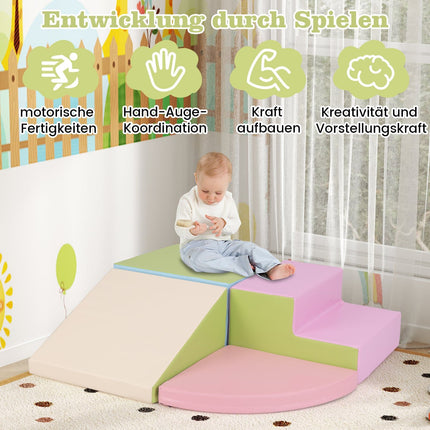Foam Playset for Toddlers – 4-Piece Soft Climbing Blocks