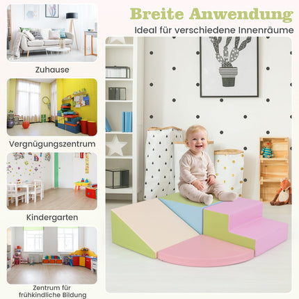 Foam Playset for Toddlers – 4-Piece Soft Climbing Blocks