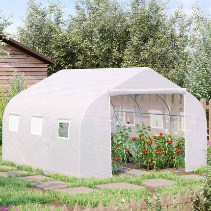 Gewächshaus 3,5x3x3m UV-geschützt, winddicht, Metallrahmen