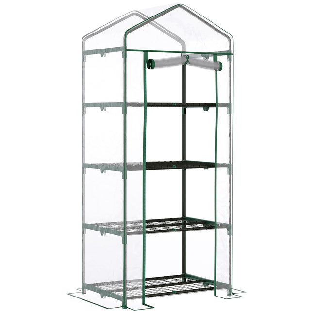Green cold frame Greenhouse for tomatoes, 4 shelves, 70x50x160 cm
