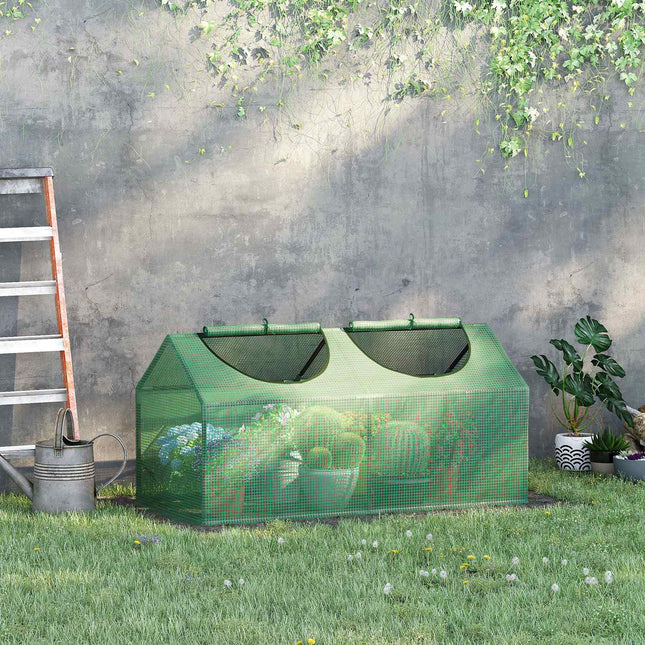 Folientreibhaus mit Fenster, 120x60x60 cm, wetterfest