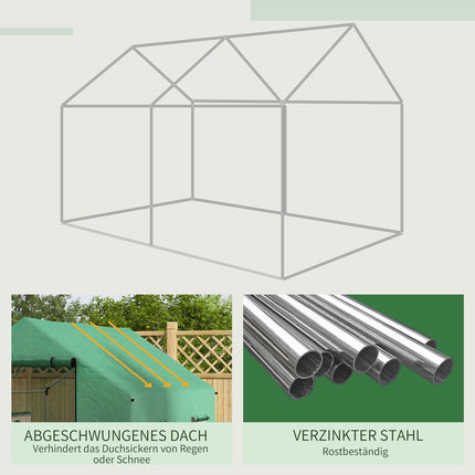 Winddichtes Foliengewächshaus 2x3x2m mit UV-Schutz
