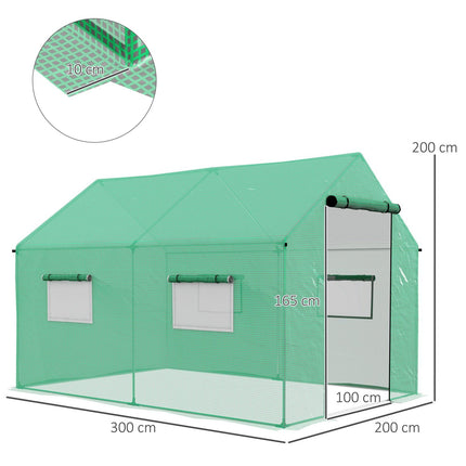 Winddichtes Foliengewächshaus 2x3x2m mit UV-Schutz