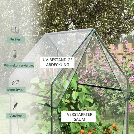 Transparent windproof greenhouse for garden, 90x90x145 cm