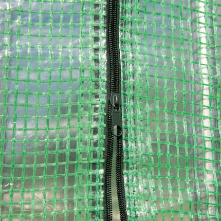 Skleník 300x100x200 cm, PE plast, ocelový rám, 4 okna