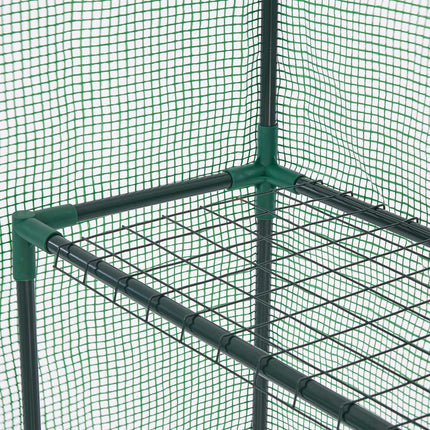 Foil greenhouse with shelf