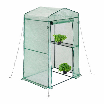 Foil greenhouse with shelf