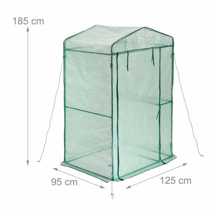Foil greenhouse with shelf