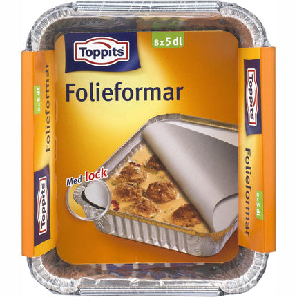 Folienformen mit Deckel 5dl 12Stk DFP