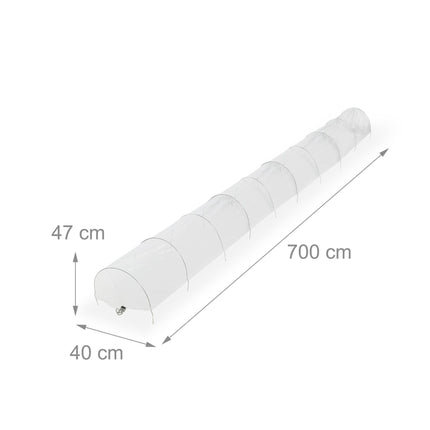 Tunnel en aluminium PVC 7 m