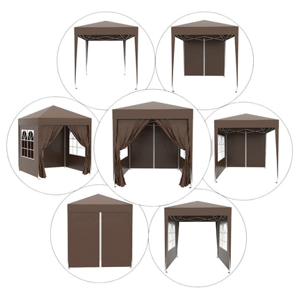 Faltbarer 2x2m Pavillon, UV-geschützt mit 4 Seitenwänden und Tasche