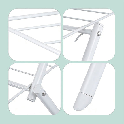 Foldable 3-Tier Clothes Drying Rack, White