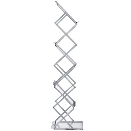 Foldable 6-Pocket A4 Brochure Display Stand, Bag