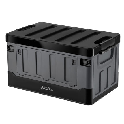 Faltbare 70L XL Transportbox, Grau-Schwarz, PP-Material