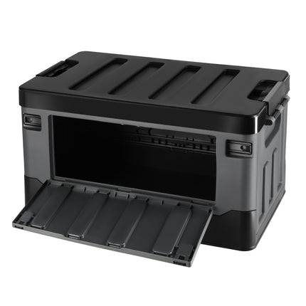 Faltbare 70L XL Transportbox, Grau-Schwarz, PP-Material
