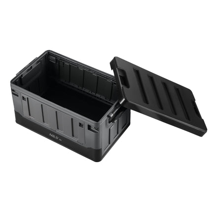 Faltbare 70L XL Transportbox, Grau-Schwarz, PP-Material