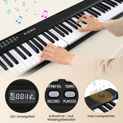 Faltbare 88-Tasten-Tastatur mit Dual-Modus & Lernfunktion