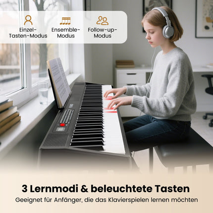Faltbare 88-Tasten-Tastatur mit Dual-Modus & Lernfunktion