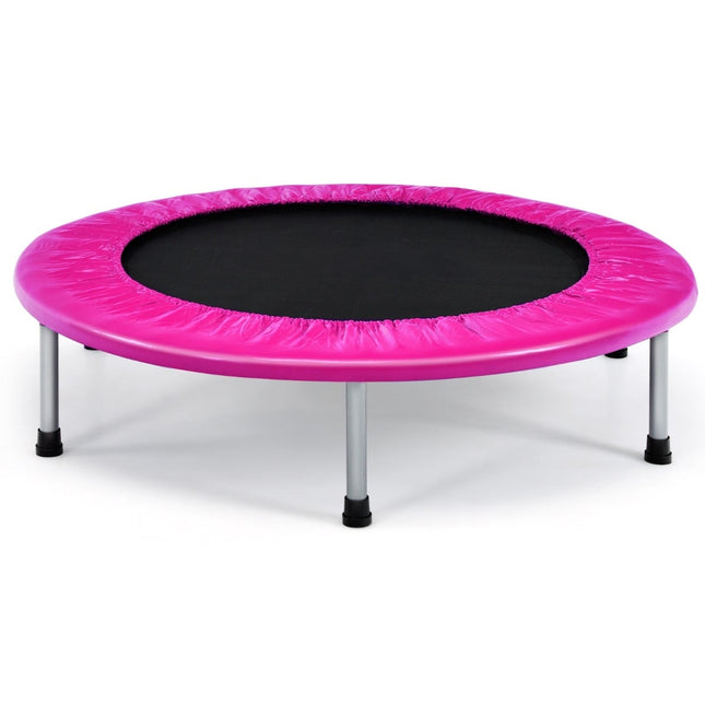 Faltbares rosa Trampolin für Kinder, 97 cm, 150 kg Tragkraft