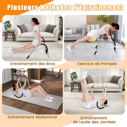 Klappbarer Bauchtrainer mit gepolsterter Kopfstütze, 150 kg