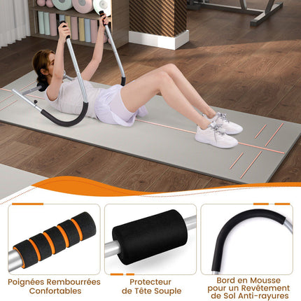Klappbarer Bauchtrainer mit gepolsterter Kopfstütze, 150 kg