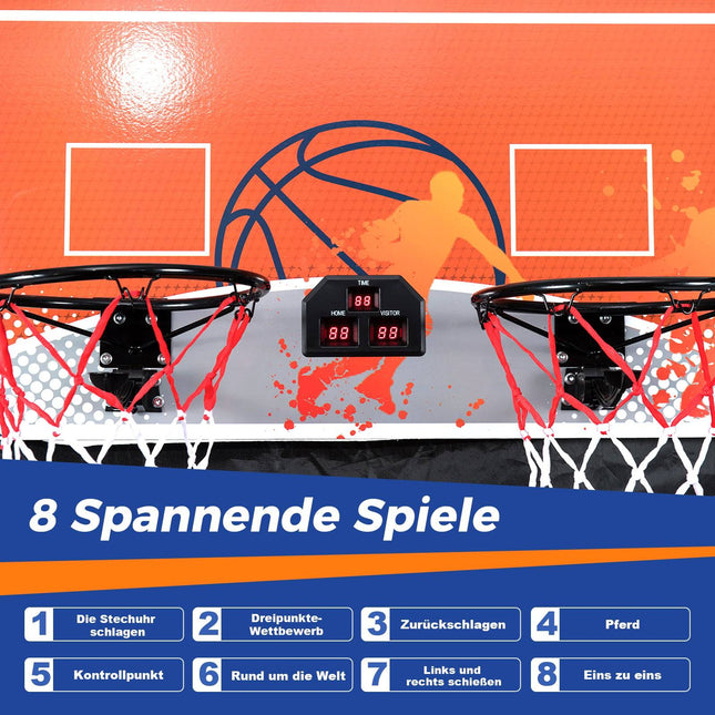Skládací basketbalový automat s 8 režimy a ukazatelem skóre