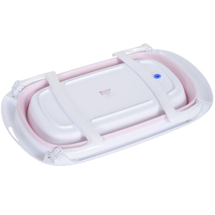 Skládací růžová dětská vanička, ergonomický protiskluzový design