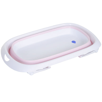 Skládací růžová dětská vanička, ergonomický protiskluzový design
