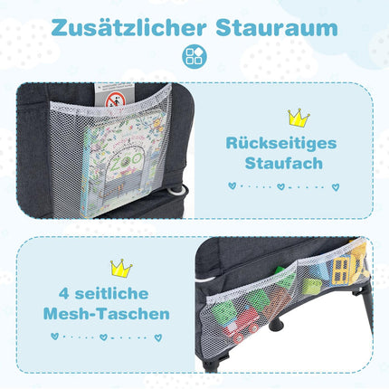 Faltbarer Babyhochstuhl mit verstellbarem Tablett & Tragetasche