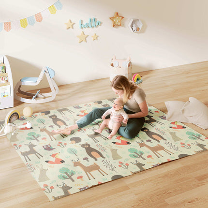 Faltbare Baby-Spielmatte, doppelseitig, 196x176x1.5 cm