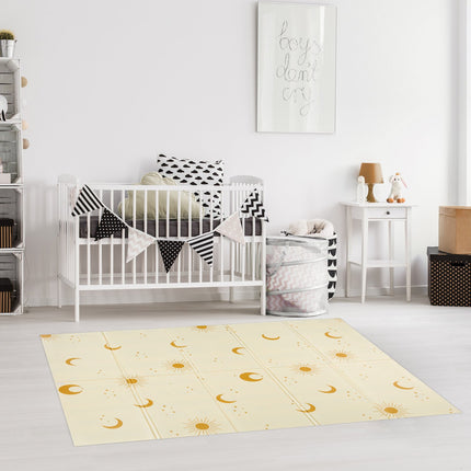 Foldable Baby Play Mat – Suns and Moons Design