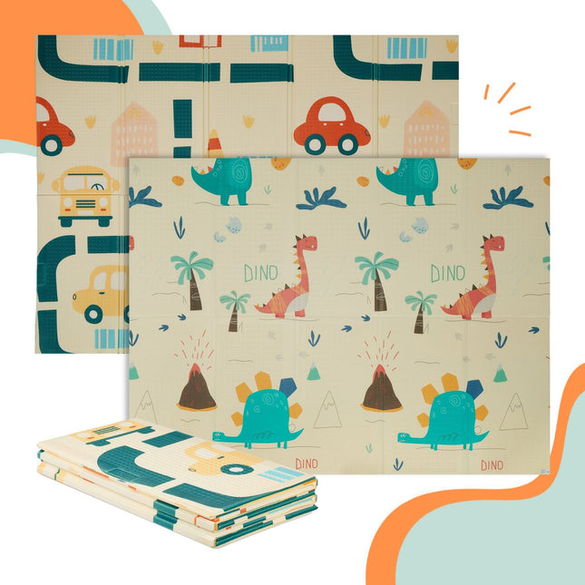 Faltbare Baby-Spielmatte – Design „Sonnen und Monde“