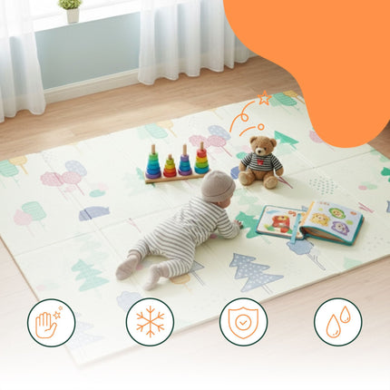 Foldable Baby Play Mat – Suns and Moons Design