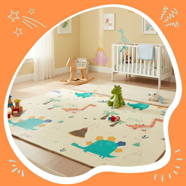 Faltbare Baby-Spielmatte – Design „Sonnen und Monde“