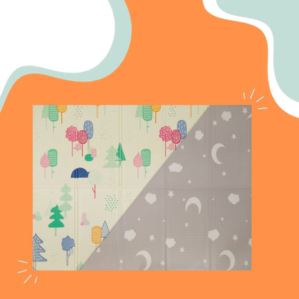 Foldable Baby Play Mat – Suns and Moons Design