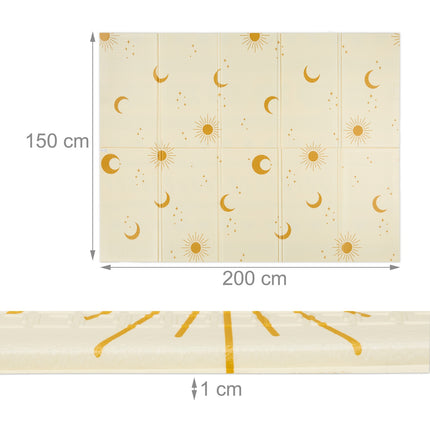 Foldable Baby Play Mat – Suns and Moons Design
