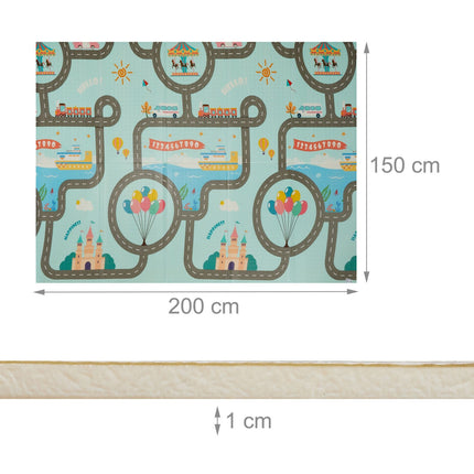 Faltbare Baby-Spielmatte – Sonnen und Monde, Schaumstoff, Wendbar